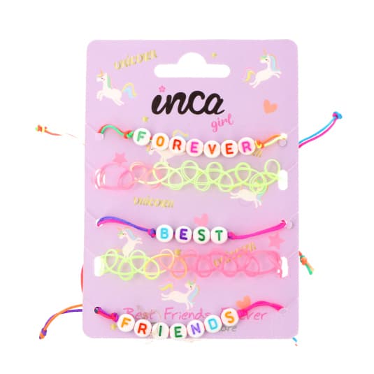 set 5 pulseras elasticas infantiltes best friends