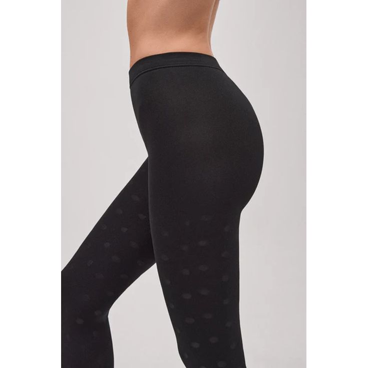 ysabel mora panty termico 140 den negro lunares