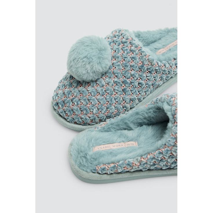 ysabel mora zapatilla verdes con pompon ysabel mora zapatilla verdes con pompon