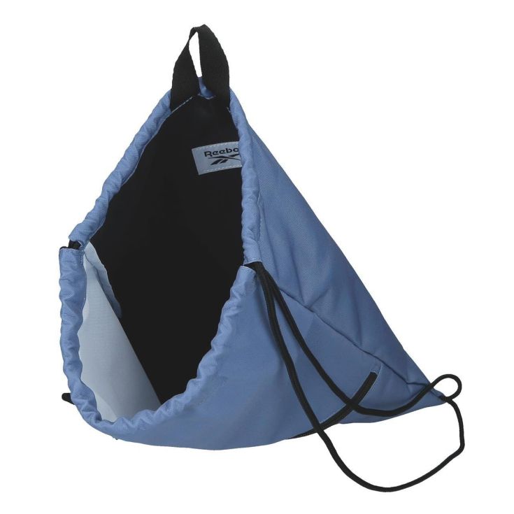 reebok mochila saco azul con cremallera