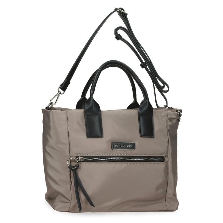 pepe jeans bolso tote wander taupe