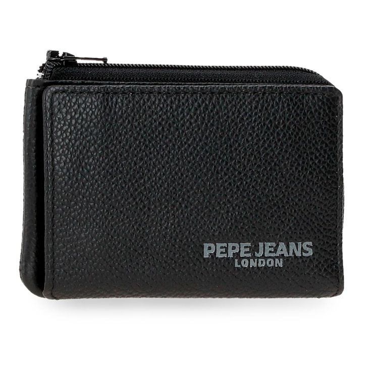 pepe jeans monedero tarjetero lander negro