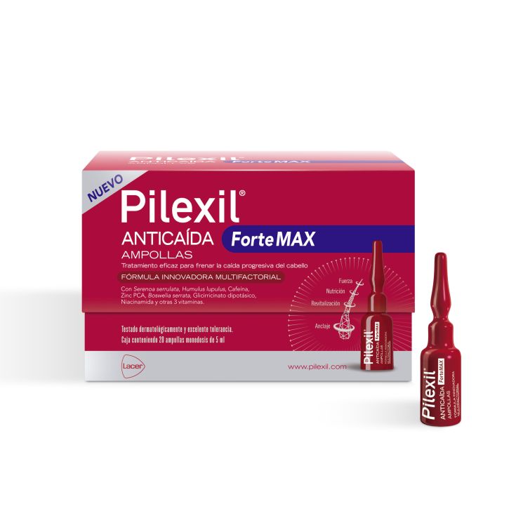 lacer pilexil fortemax anticaida 5ml 20 ampollas