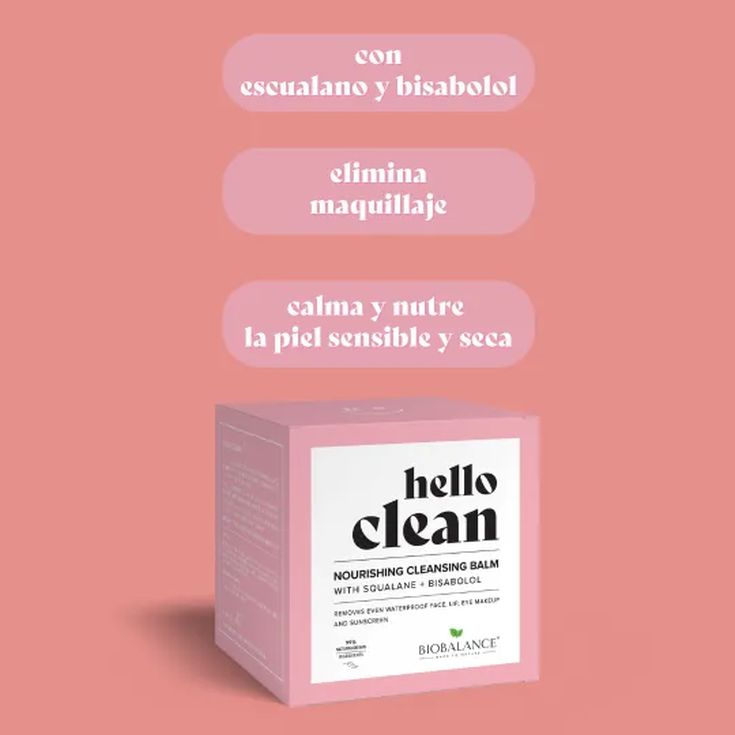 hello clean balm nutritivo escualano piel seca-sensible 100ml