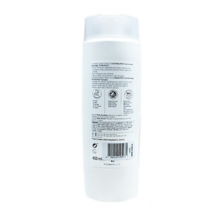pantene champu nutri-plex clasico 385+65ml