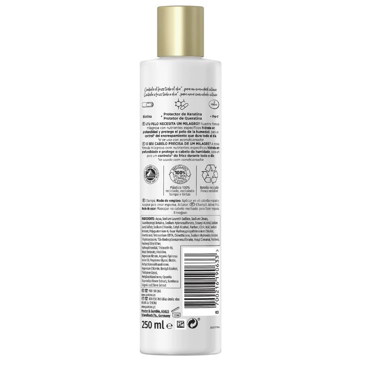 pantene miracle ultra nutrititivo champu 250ml