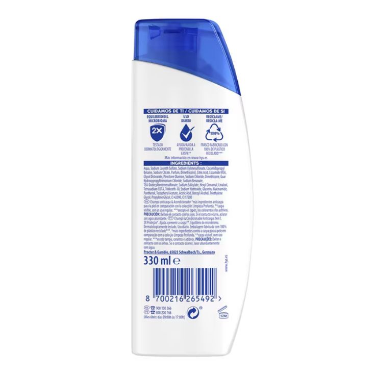 h&s champu clasic 2en1 330ml