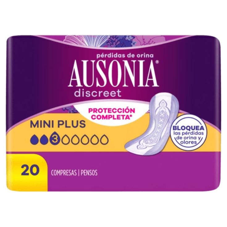 ausonia discreet mini plus 20 unidades