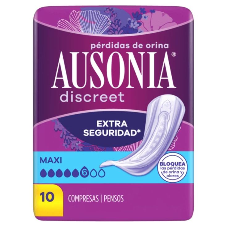 ausonia compresas discreet maxi 10 unidades