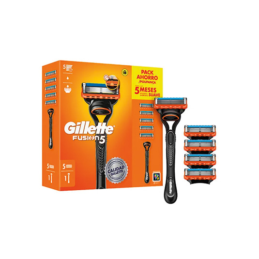 gillette fusion maquinilla manual + 5 recambios