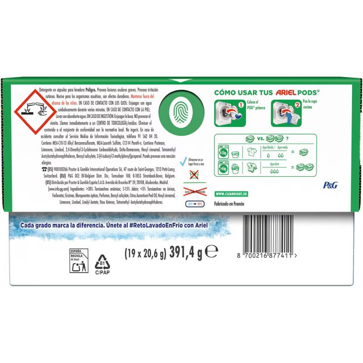 ariel pods costa mediterranea 19uds