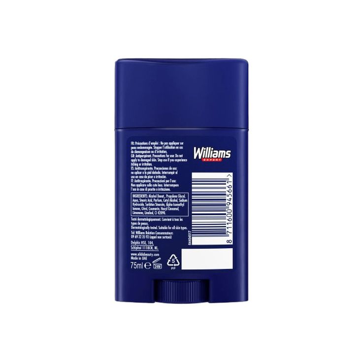 williams ice blue desodorante stick 75ml