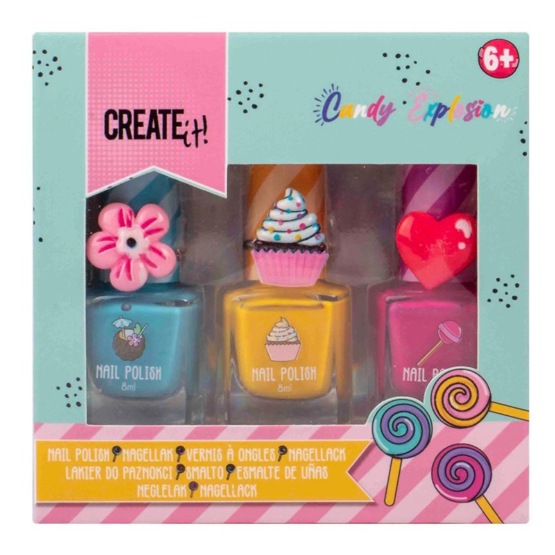 create it! candy nail 3 pintauñas+anillo