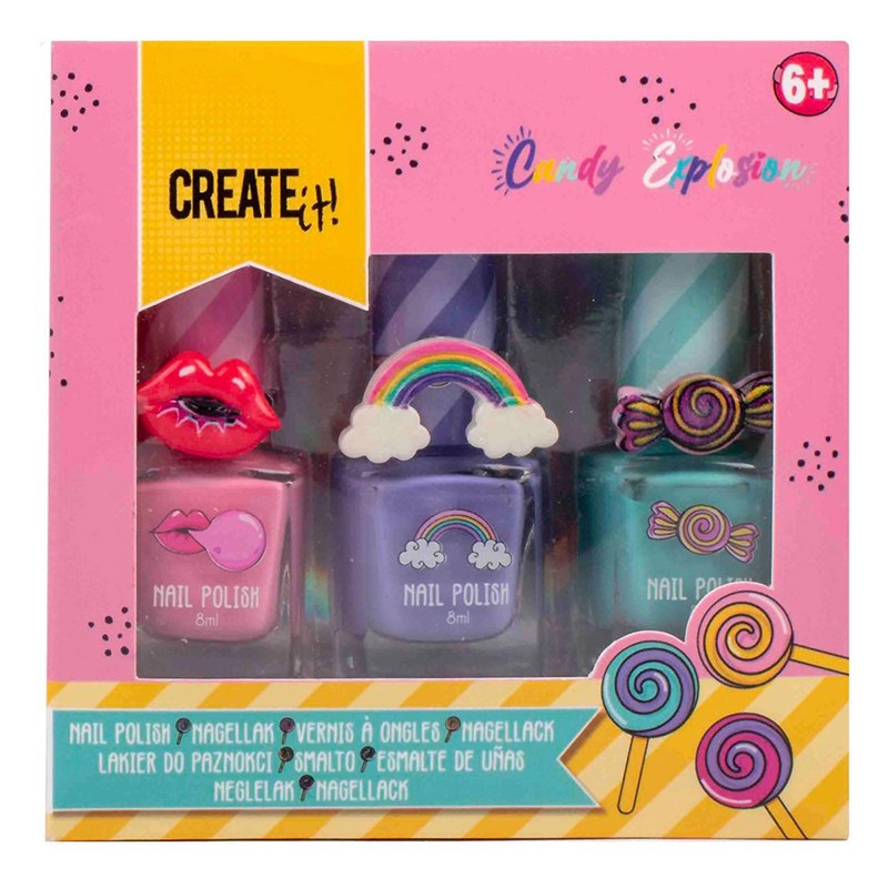 create it! candy nail 3 pintauñas+anillo