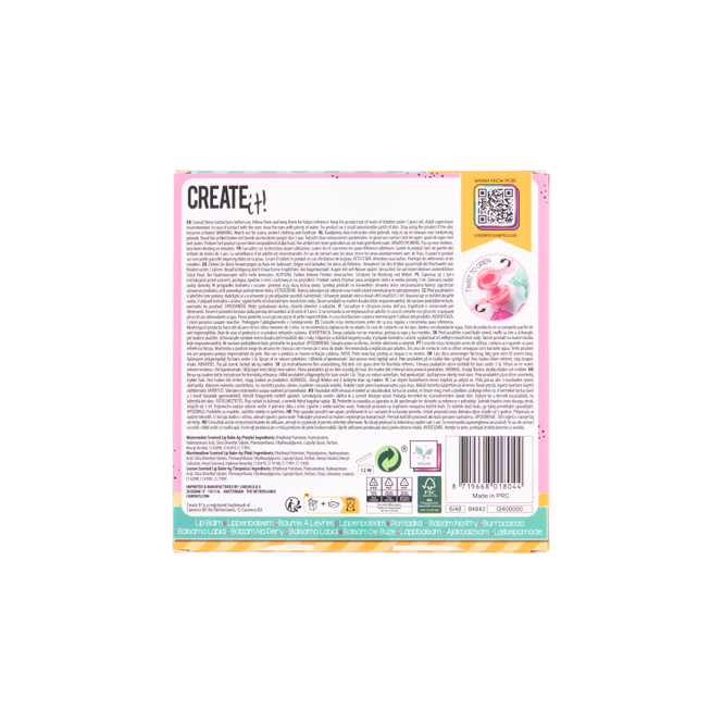 create it! candy lip balm toffe 3 piezas