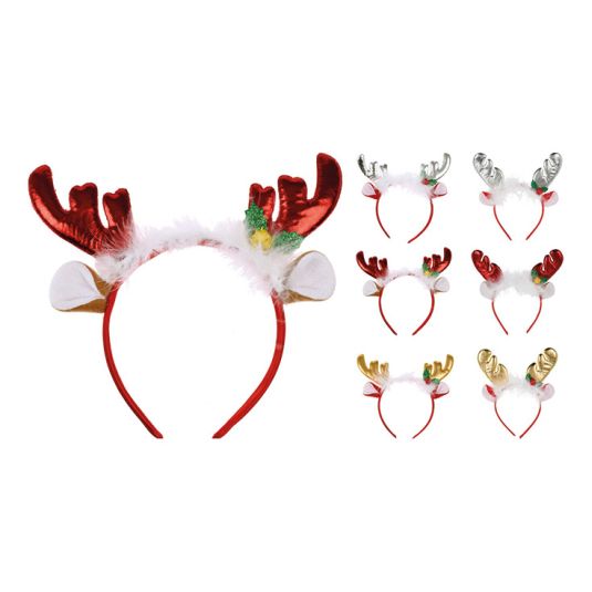diadema cuernos reno navidad