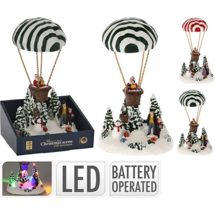 escena iluminada navideña 27 cm