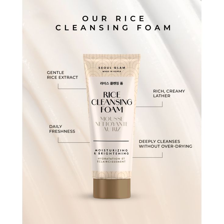 seoul glam arroz espuma limpiadora 200ml