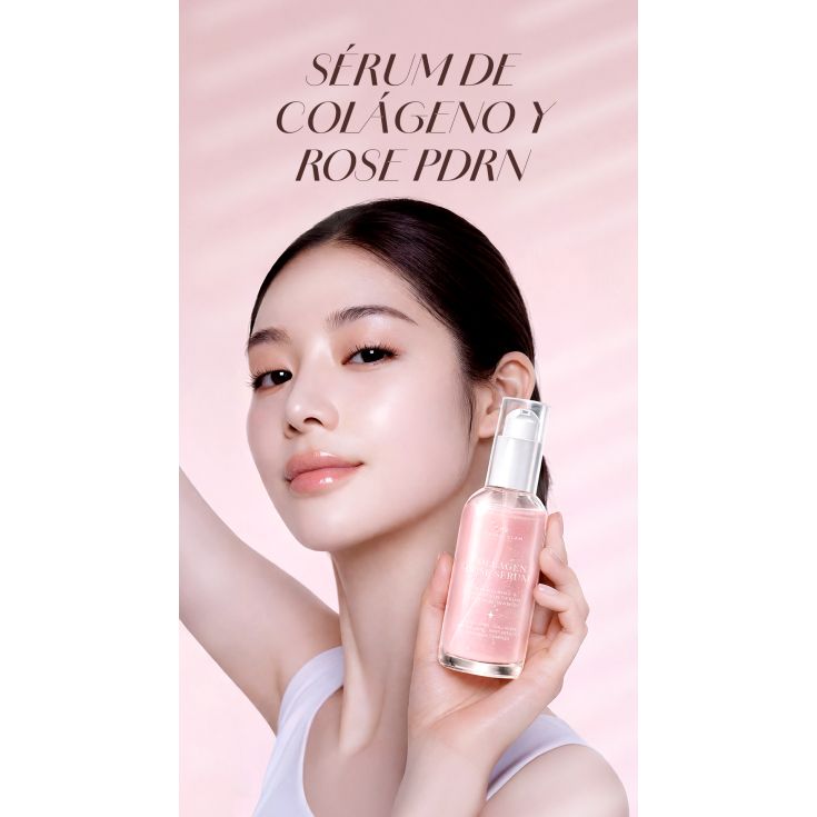 seoul glam pdrn collagen rose serum regenerador antiedad 30ml