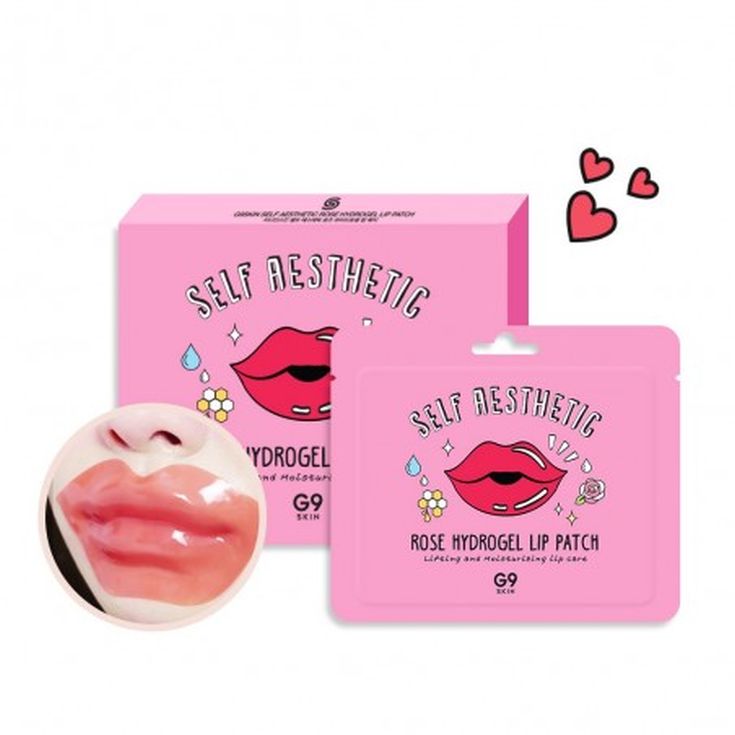 g9 skin self aesthetic rose hydrogel lippatch mascarilla para labios cosmetica coreana