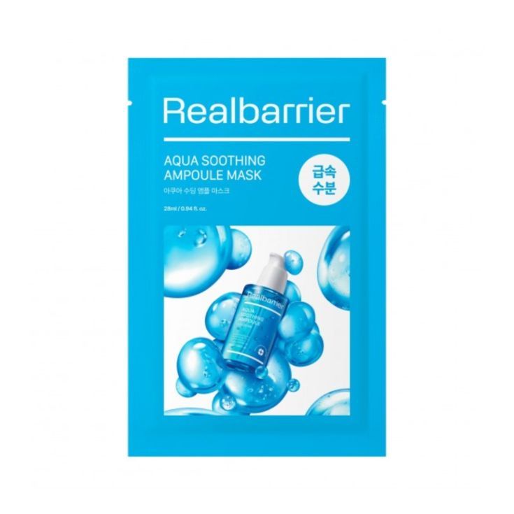 real barrier aqua soothing ampoule mascarilla facial cosmetica coreana