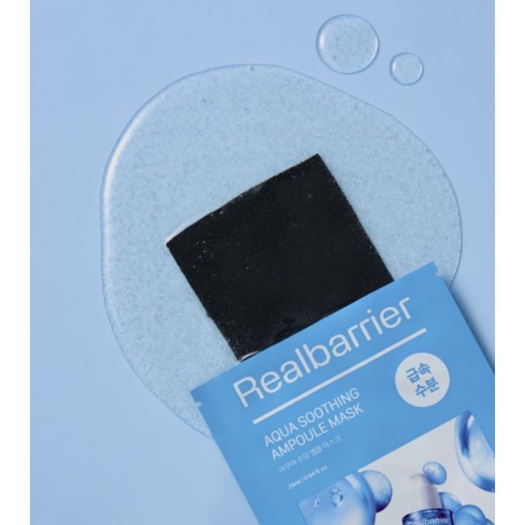 real barrier aqua soothing ampoule mascarilla facial cosmetica coreana