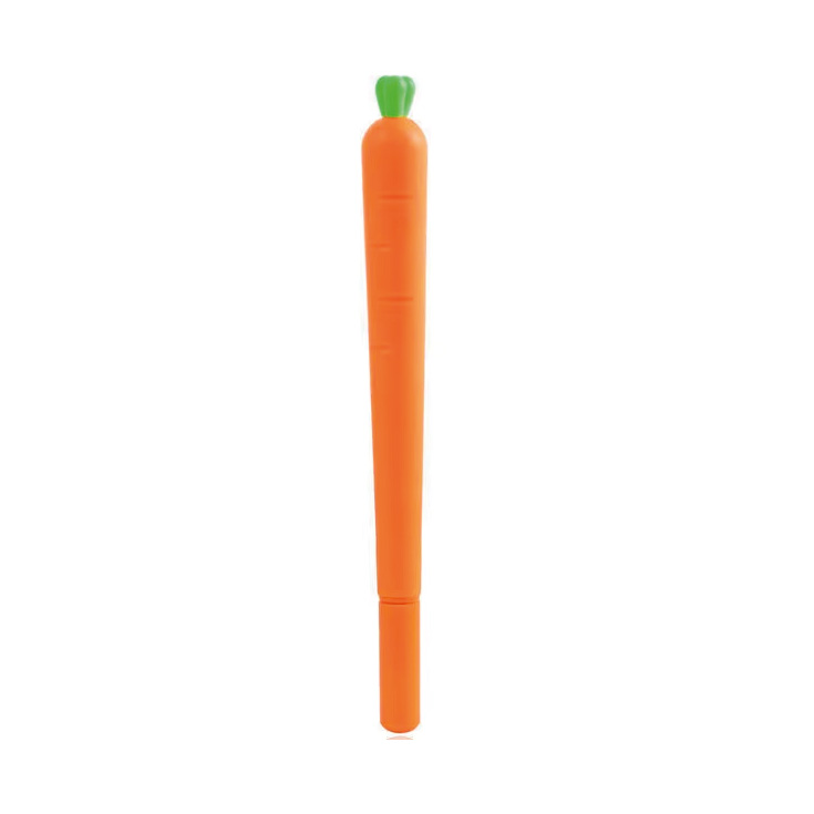 boligrafo silicone carrot gel pen blue