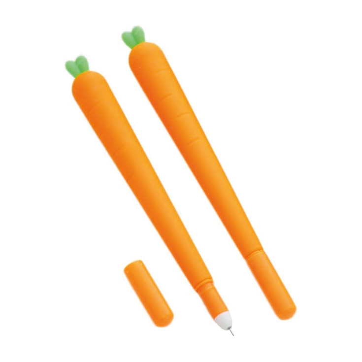 boligrafo silicone carrot gel pen blue