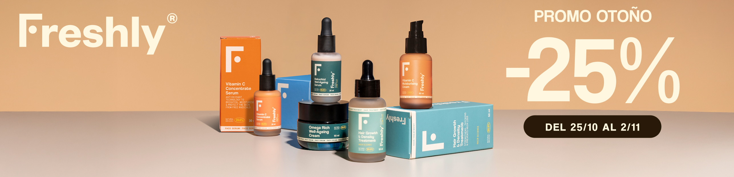 25% DTO con Freshly Cosmetics