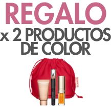 COMPRA DE 2 PRODUCTOS DE MAQUILLAJE DE CLARINS, REGALO NECESER