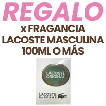 REGALO PARCHE POR LA COMPRA DE FRAGANCIA LACOSTE DE HOMBRE 100ML O MÁS