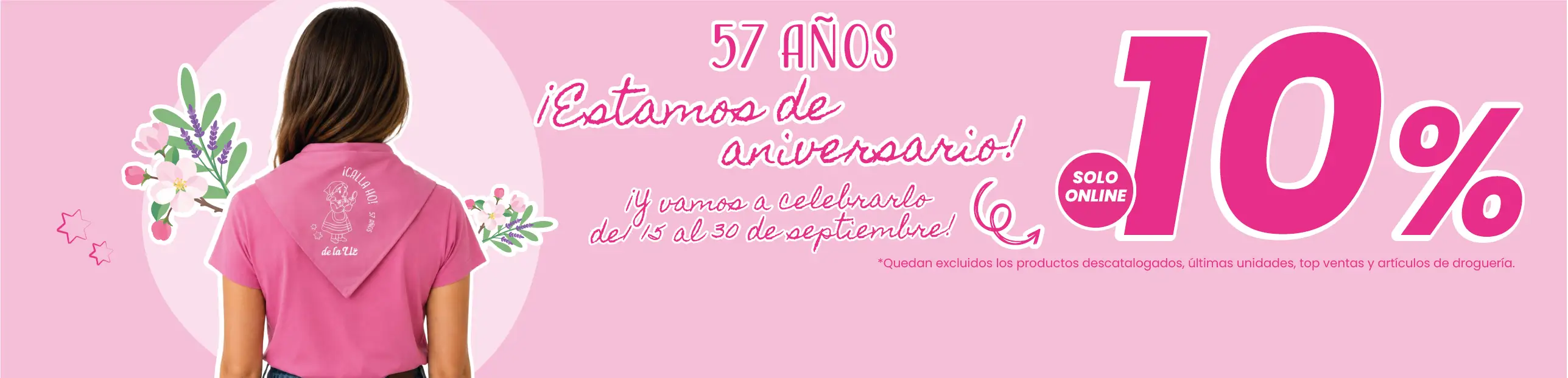 10% de descuento por nuestro aniversario